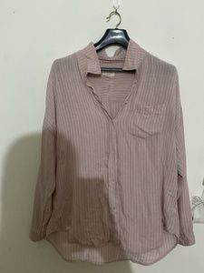 Striped Button-Down Top