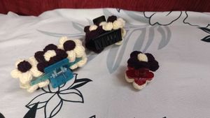Crochet Hair Clutcher, Handmade Clutcher Combo