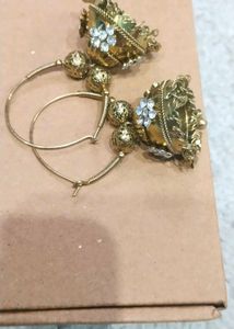 Golden Jhumka Earrings