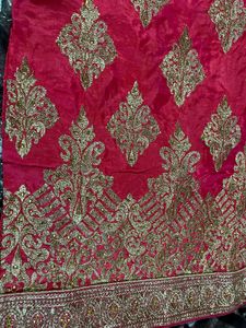 elegant pink ang gold saree