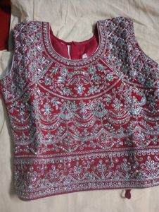 Elegant Red pink Lehenga Choli 32 size Set