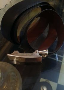 belt + Light Blue Long Sleeve Shirt