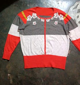 Floral Pattern Cardigan, Multicoloured