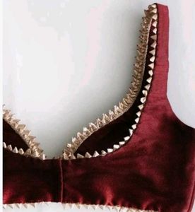Burgundy Blouse Gold||Navratri Special Blous