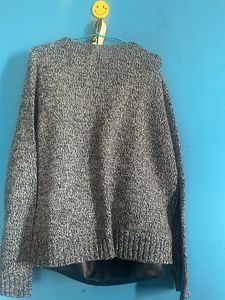Divided Grey Knit Sweater