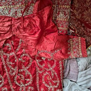 Red &amp; Gold Traditional Indian Wedding Outfit
