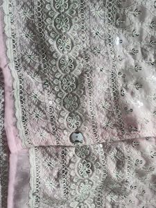 Pink Top With Chikan Kadhai