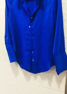 Blue Hot Shirt Party-Casual Look
