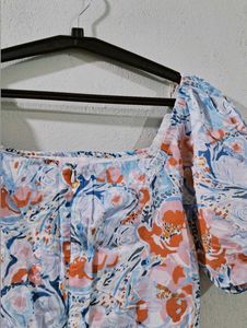 Puffed Shoulder Dress