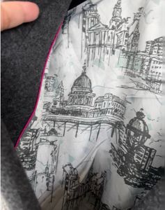 Grey Check Coat For Ladies