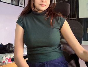 Dark Green Ribbed Top