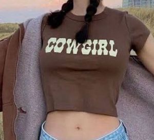 Cowgirl Brown Crop Top