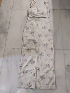 Floral Print Pants and croptop