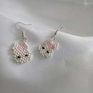 Beaded Rabbit Earrings 🐰