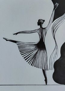 Ballerina Painting On Paper