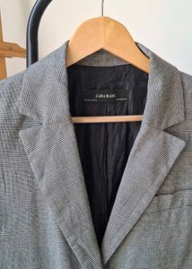 Zara oversized Plaid Blazer