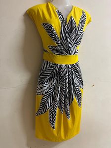 Korean Yellow Party Wear One Piece