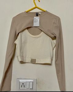 New H&m Two Part Crop Top
