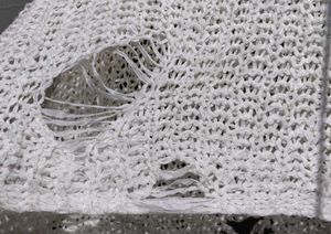 Crochet Top With Ripped Distressed Detailing