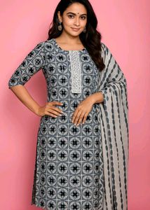 Printed Kurta With Dupatta And Pant
