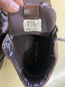 RedTape Leather Look Casual Brown Shoes