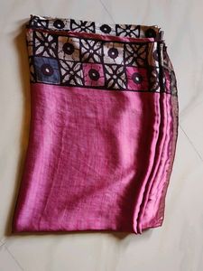 Beautiful 😍 rose 💕💕 colour saree😘