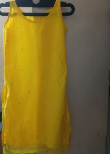 Yellow Colour Lightweight Kurti, Ideally For Haldi