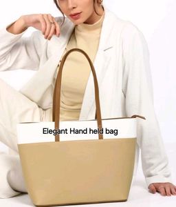 Beige And white Bag