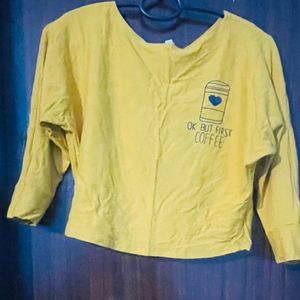 Mustard Colour Short Top