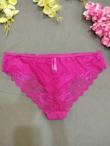Pink Lace Trim Underwear✨