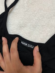 SHEIN Black Crop Top