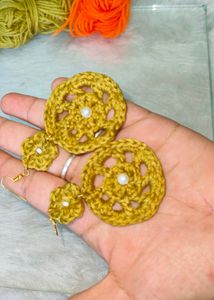 Handmade Crochet Flower Earrings