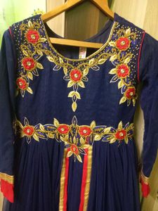 Elegant Blue Embroidered Kurta Set