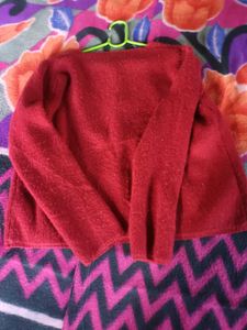 Red Knit Cardigan