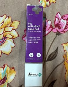 DERMA CO 5% AHA-BHA FACE GEL FOR ACTIVE ACNE