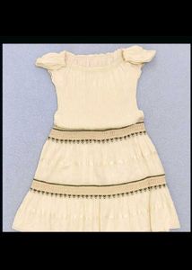 Cream Embroidered Dress