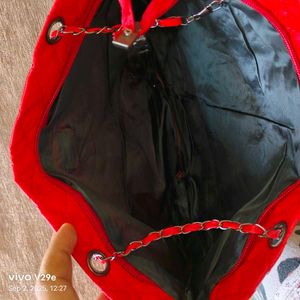 Red Quilted Handbag