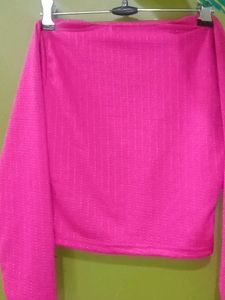 Magenta Pink Stretchable Blouse