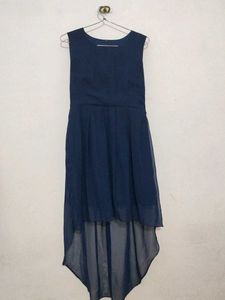 navy blue up and down dress