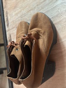 Brown Suede Ankle Booties
