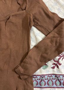 Brown Long Sleeve Top