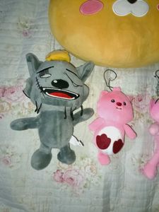 Pillow Plush And Keychains Combo