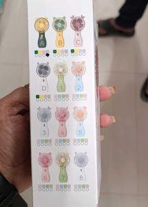 Mini Fan Rechargable With Light Inbuilt