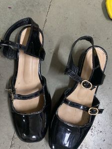 Black Mary Jane Style Shoes