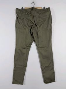 Olive Green Casual Slim Fit Trousers(Women&#39;s)