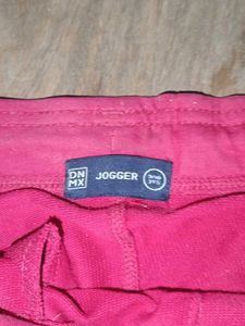 Cool Red Joggers with Side Stripes