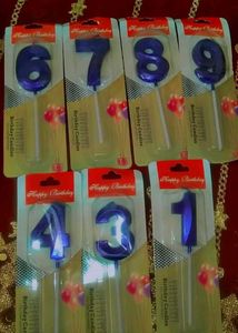 Blue Shiny Birthday Candle Pack Ok 2