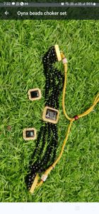 Black oynx beads choker