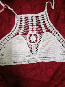 White Beautyful Corchet Top For Women