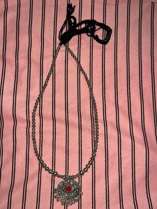 Silver Tone Beaded Necklace